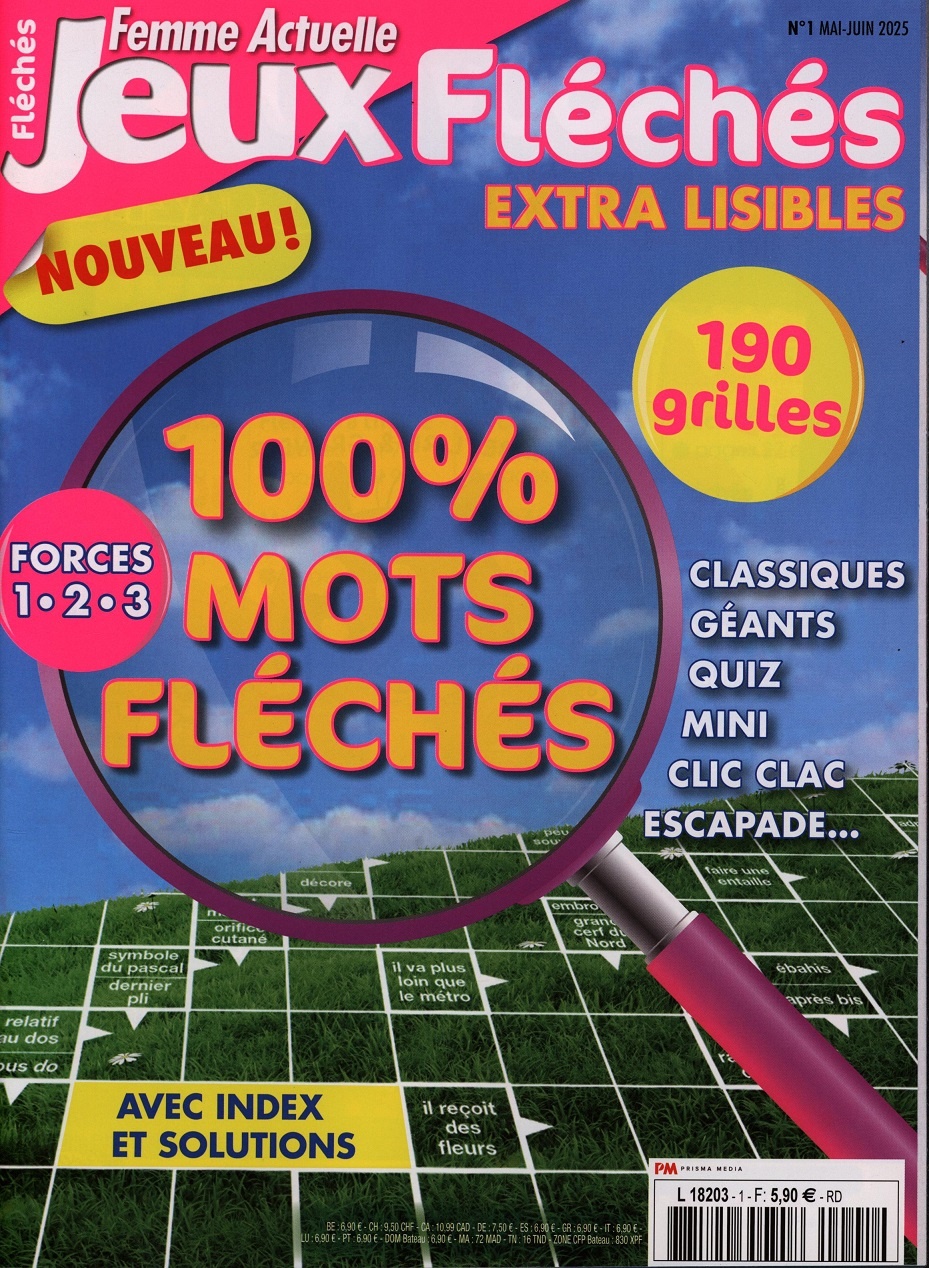 FEMME ACTUELLE  JEUX FLECHES 1/2025