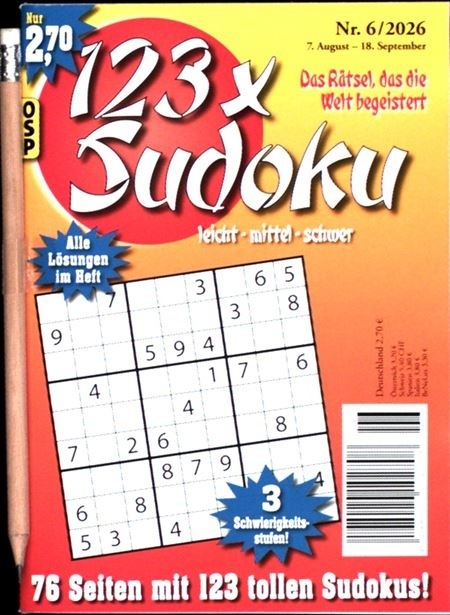 123x SUDOKU 6/2026