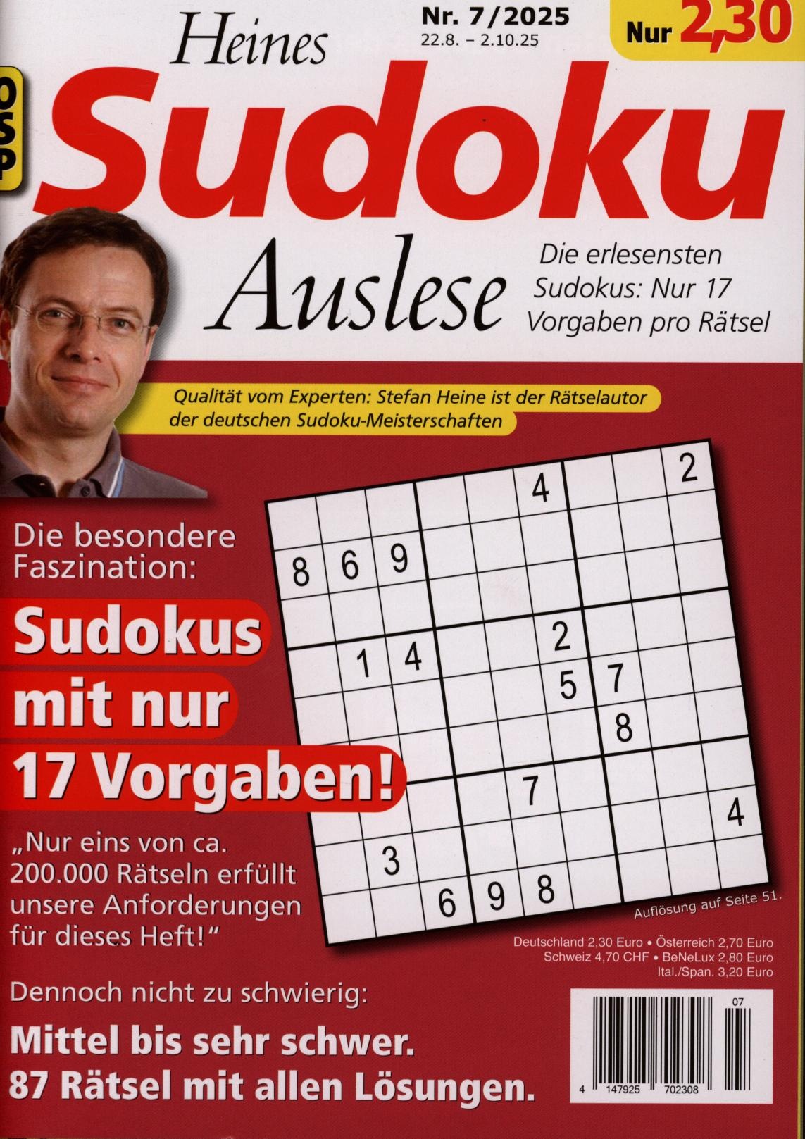 HEINES SUDOKU AUSLESE 7/2025