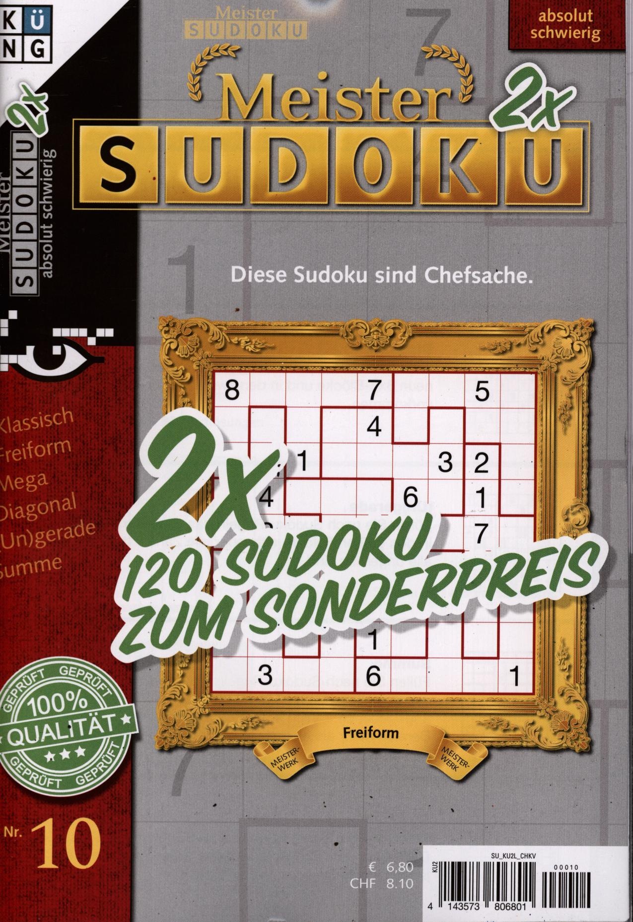 Meister Sudoku 2x Book 10/2025