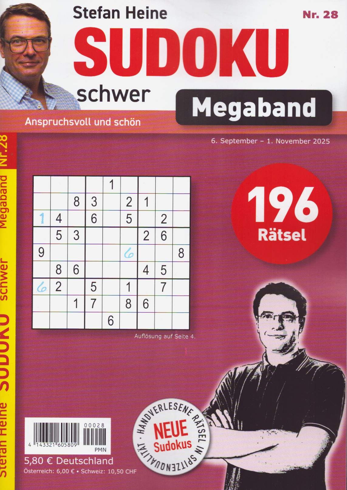 Sudoku schwer MEGABAND 28/2025