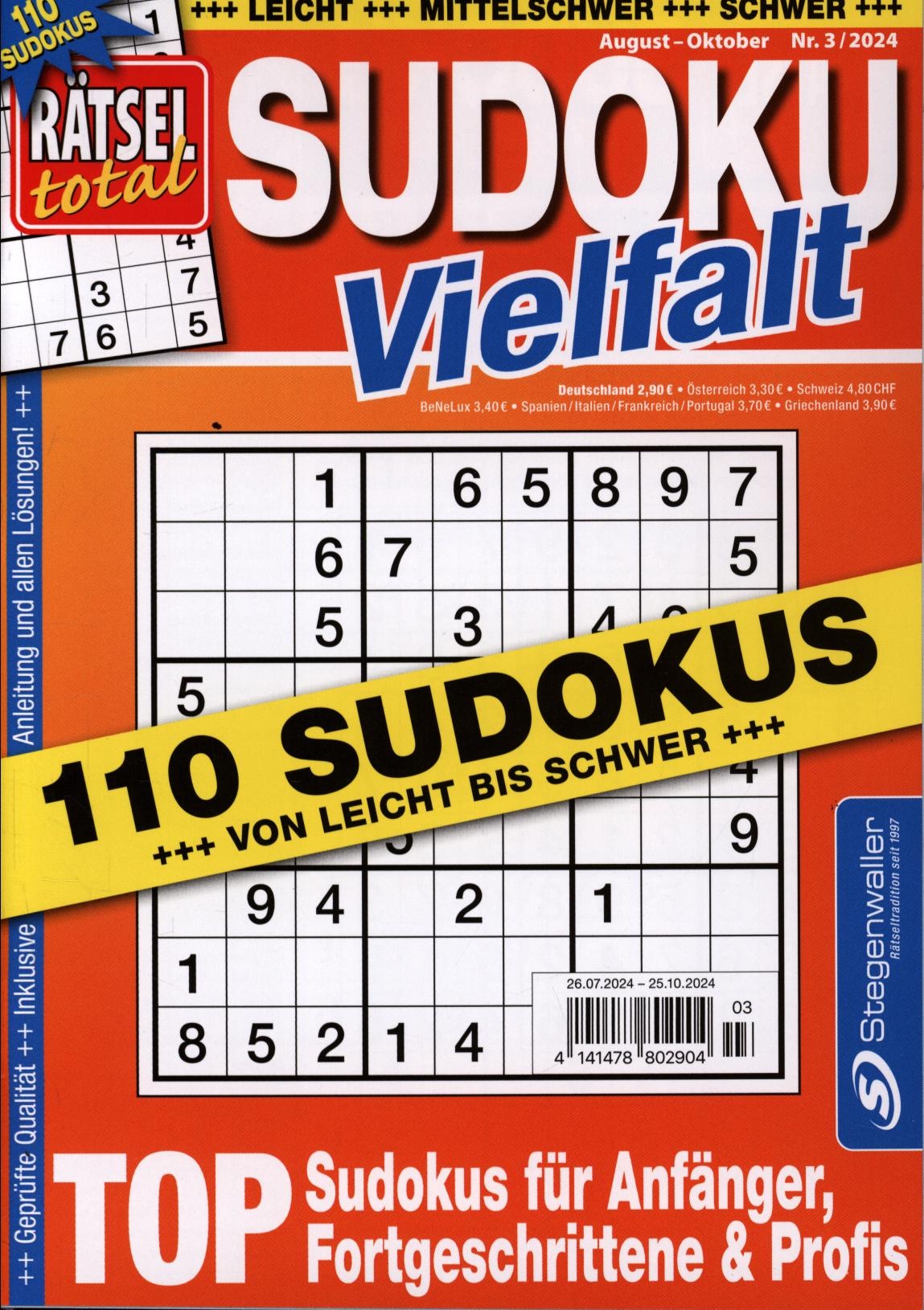 Rätsel total Sudoku Vielfalt 3/2024