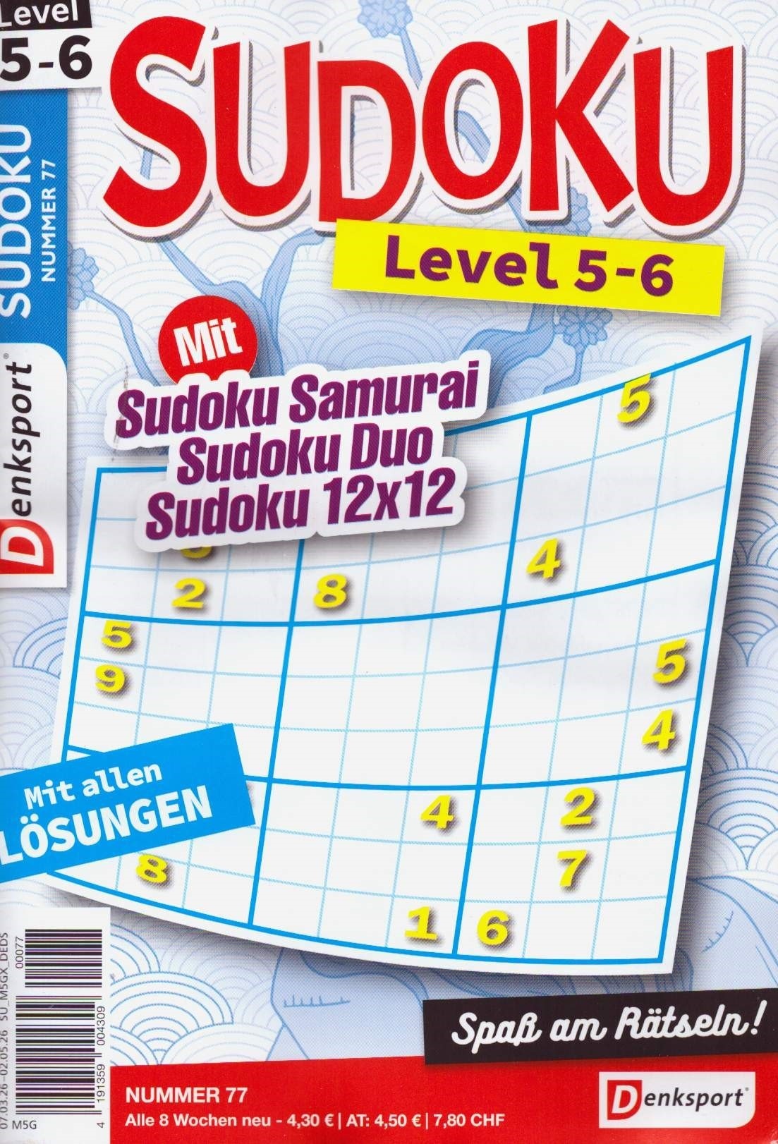 Denksport Sudoku Level 5-6 77/2026
