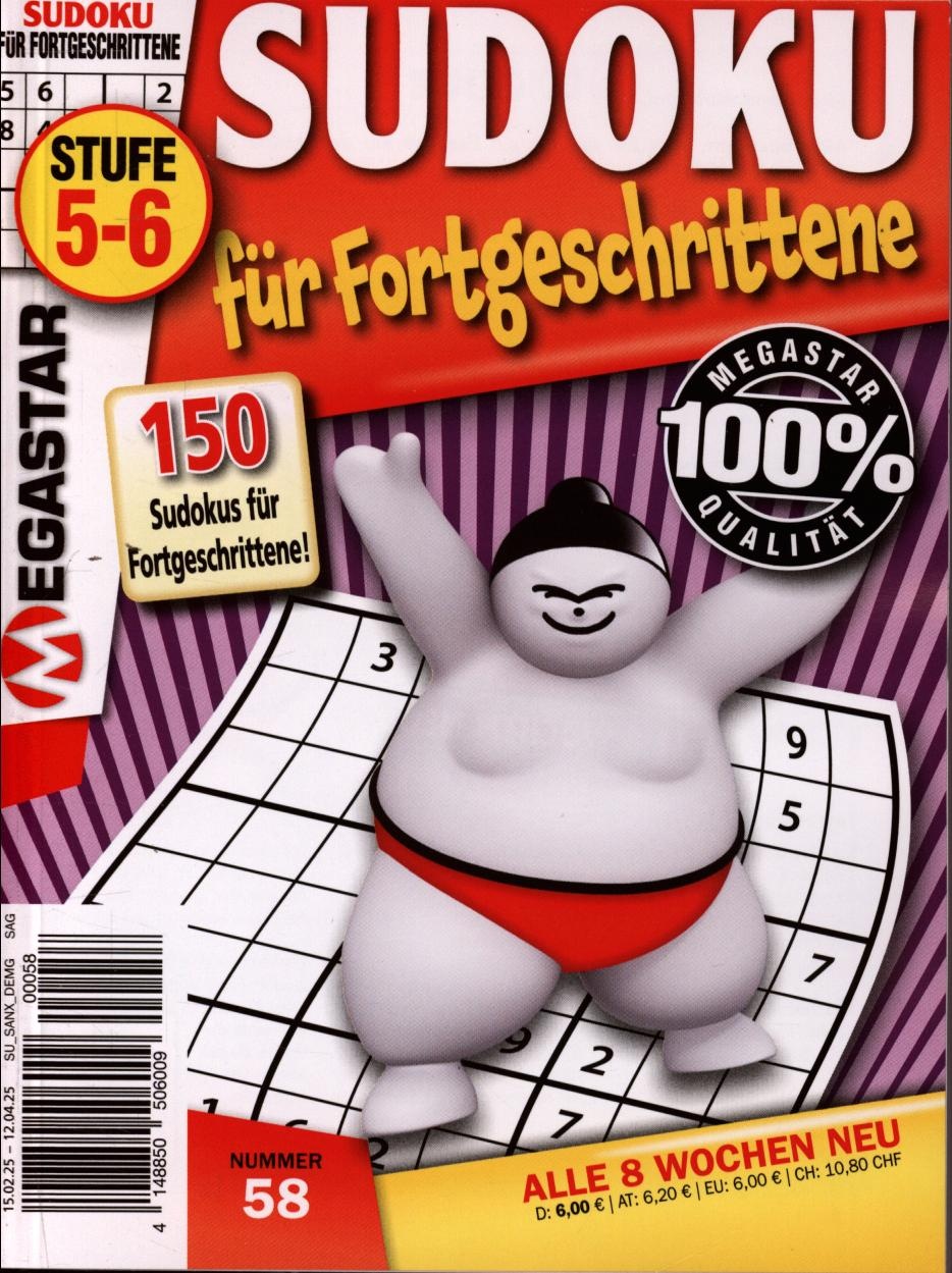 150 Sudoku f. Fortgeschrittene 58/2025