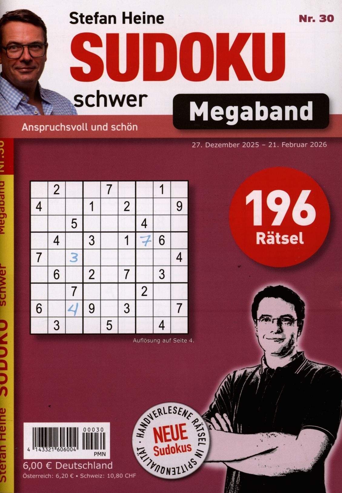 Sudoku schwer MEGABAND 30/2026