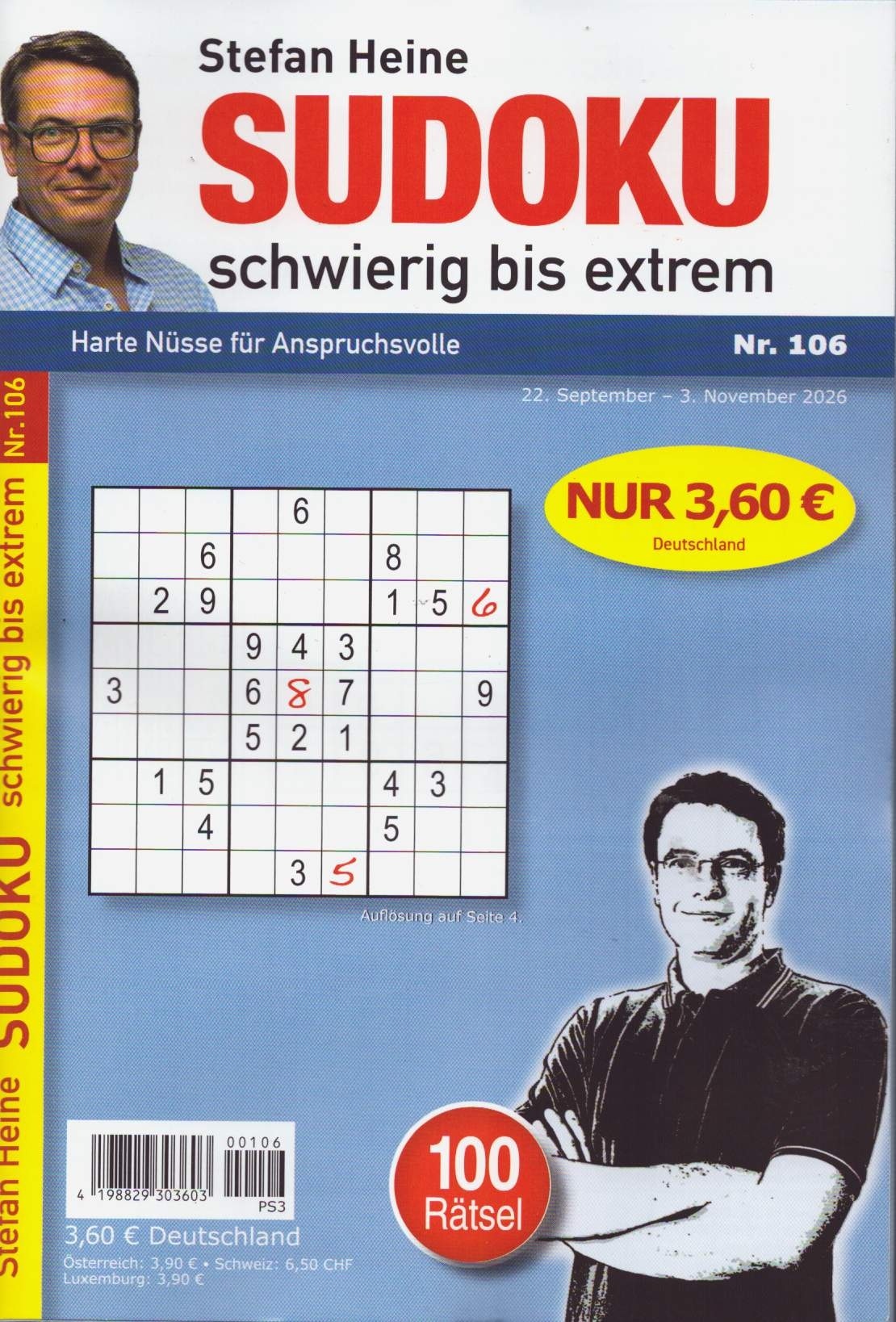 Sudoku schwierig bis extrem 106/2026