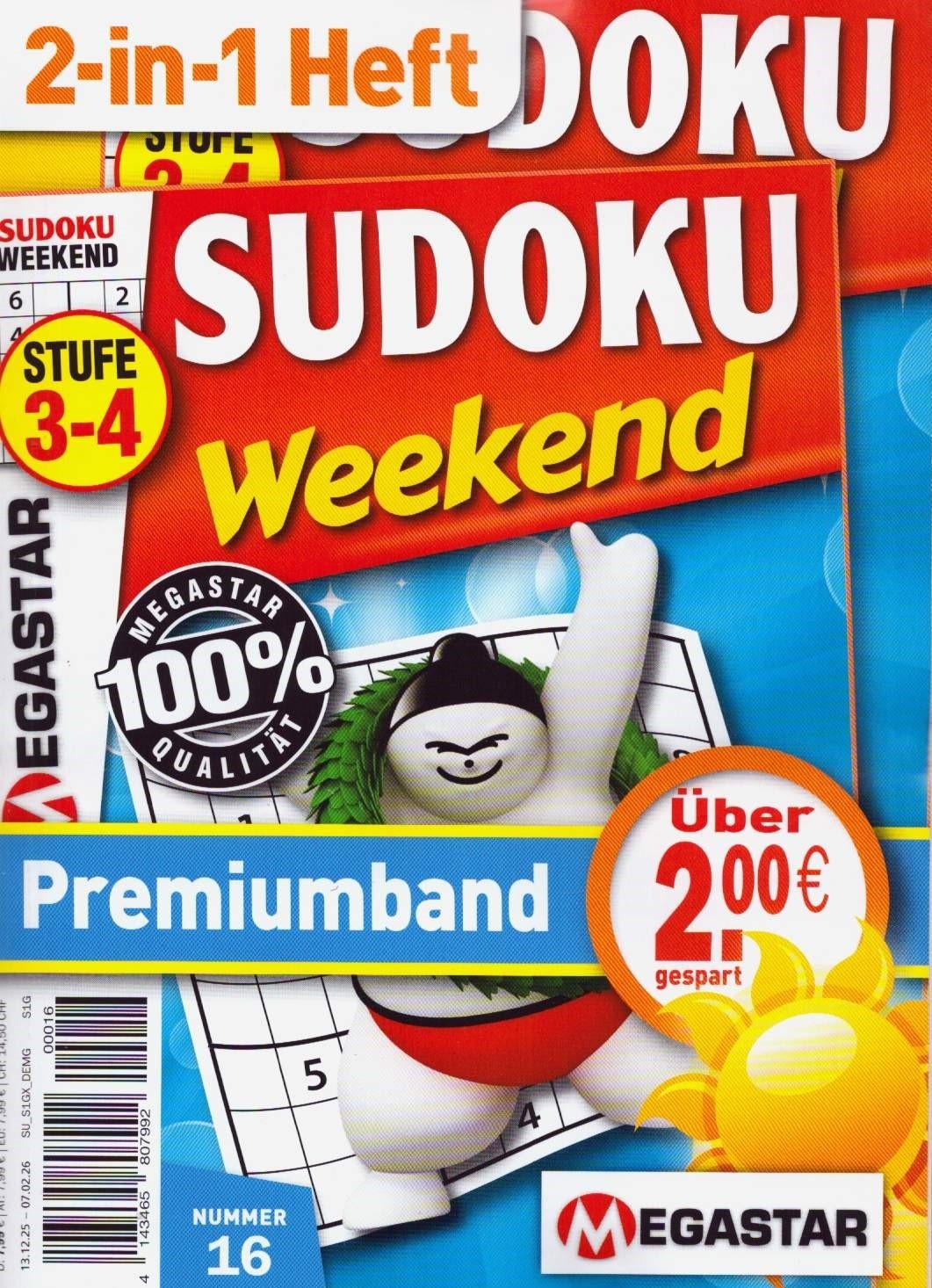 Sudoku Weekend Premiumband 16/2025