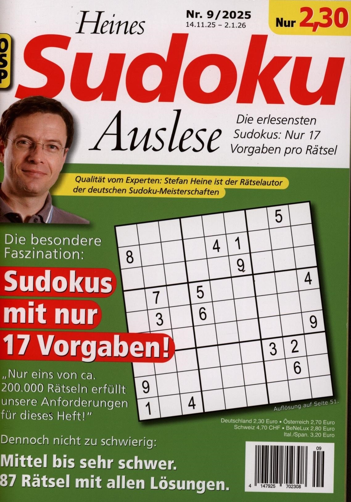 HEINES SUDOKU AUSLESE 9/2025