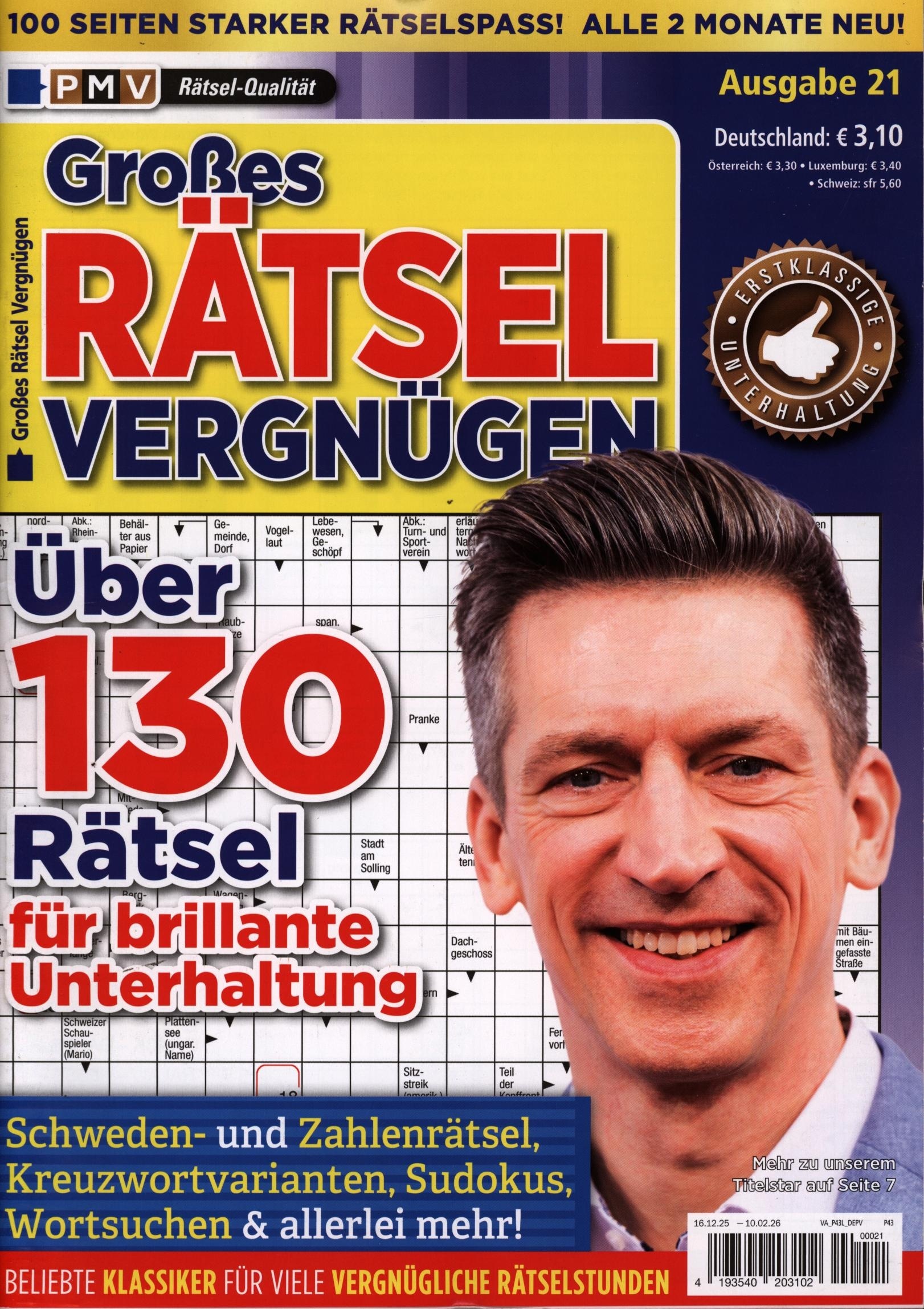 Großes Rätsel Vergnügen 21/2026