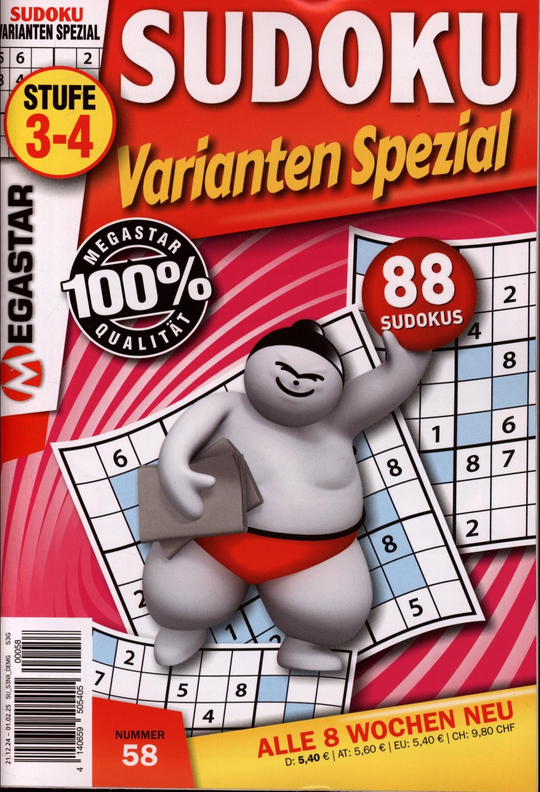 Sudoku Varianten Spezial 58/2025