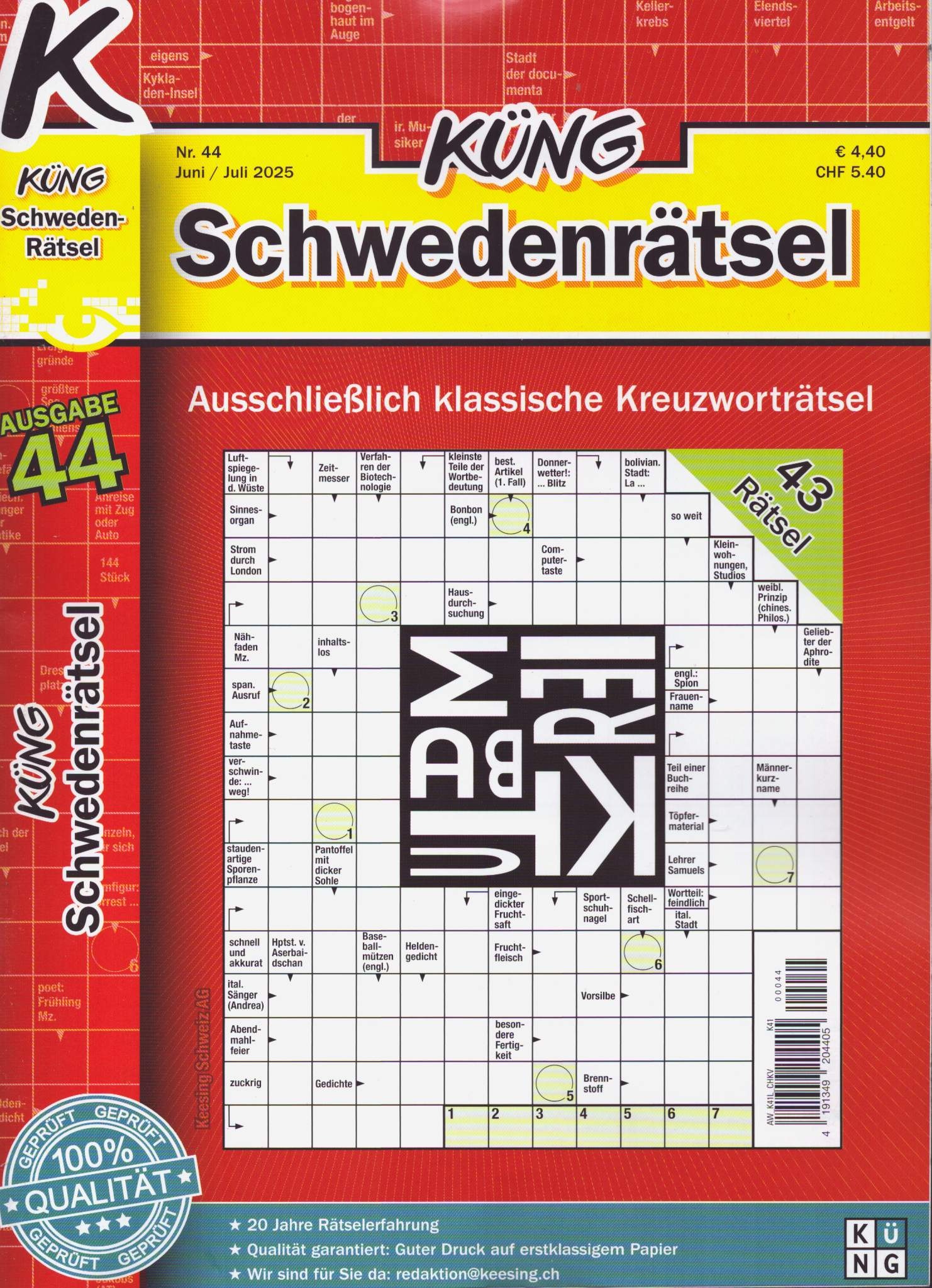 Küng Schwedenrätsel 44/2025