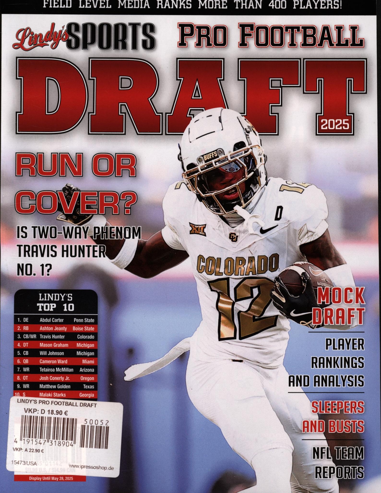 LINDY'S PRO FOOTBALL DRAFT 52/2025