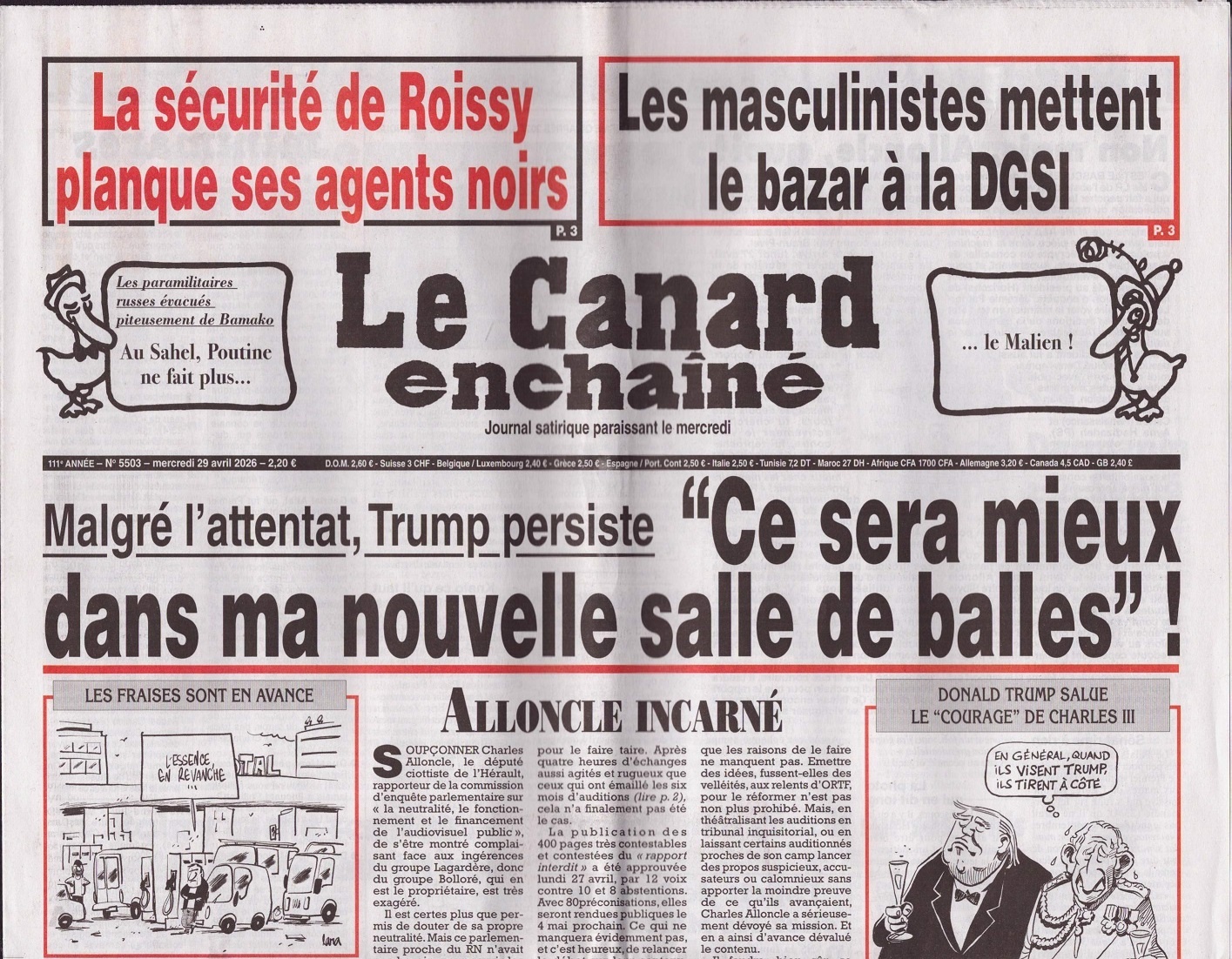 Le Canard enchaîné 5503/2026
