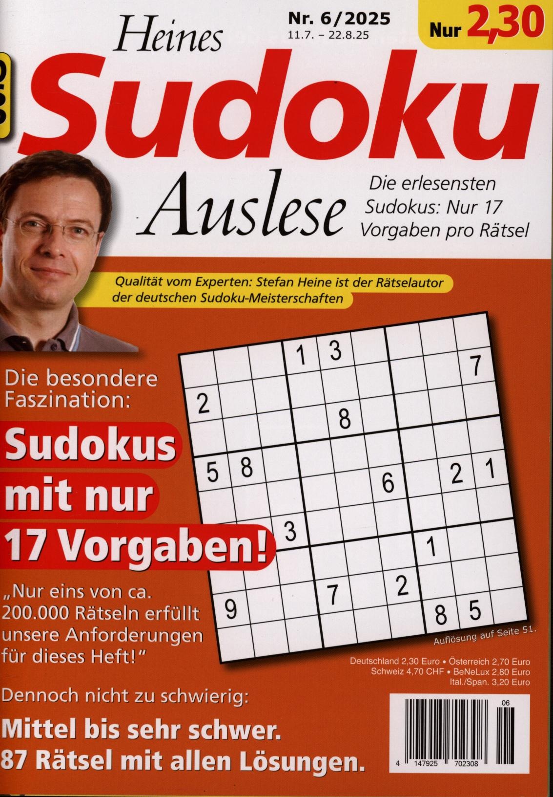 HEINES SUDOKU AUSLESE 6/2025