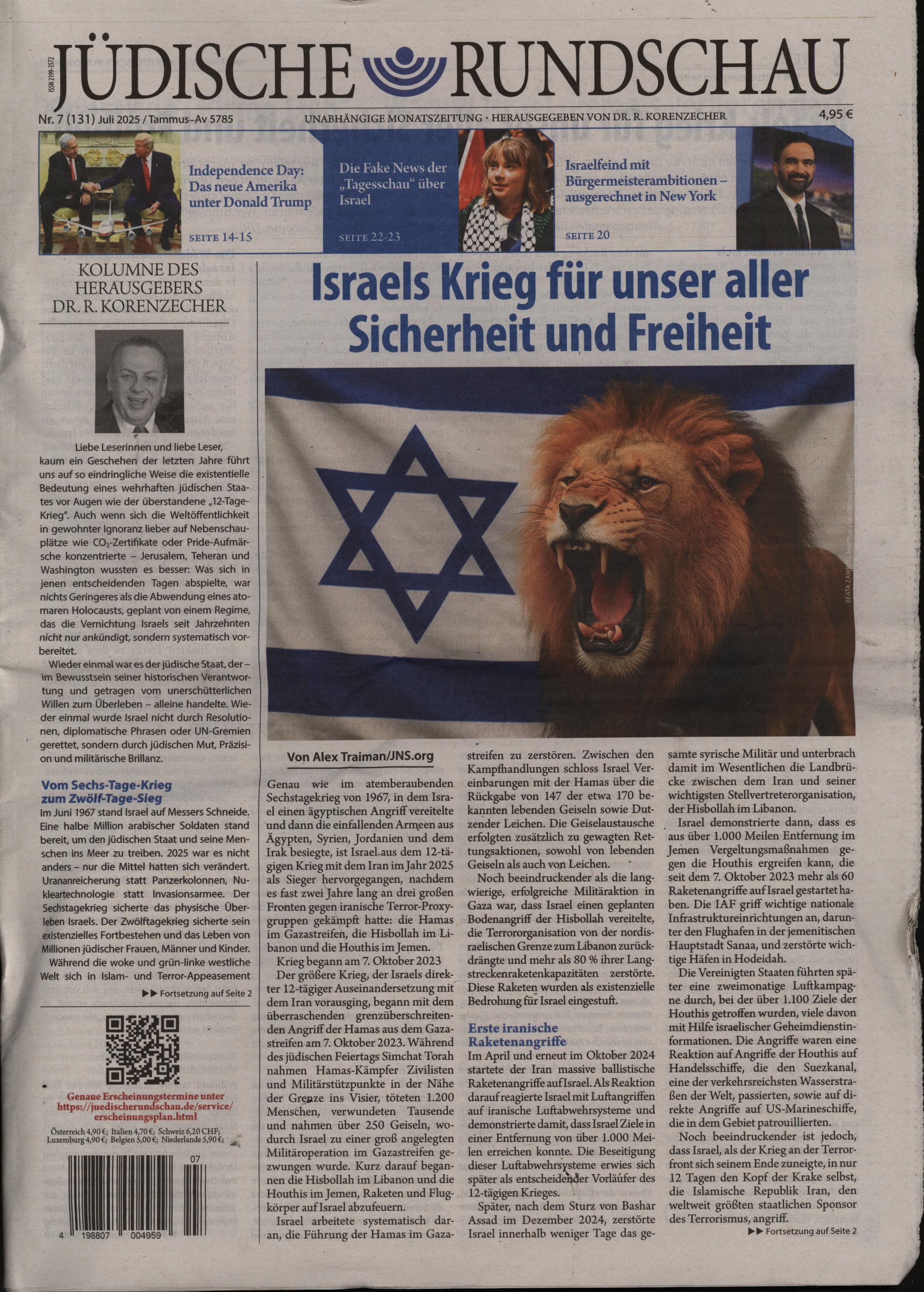 JÜDISCHE RUNDSCHAU 7/2025