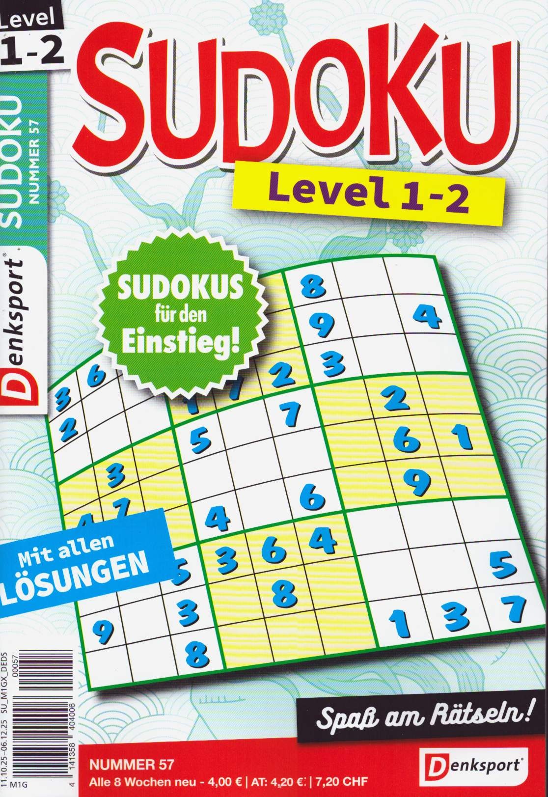 Denksport Sudoku Level 1-2 57/2025 Denksport Sudoku Level 1-2 57/2025
