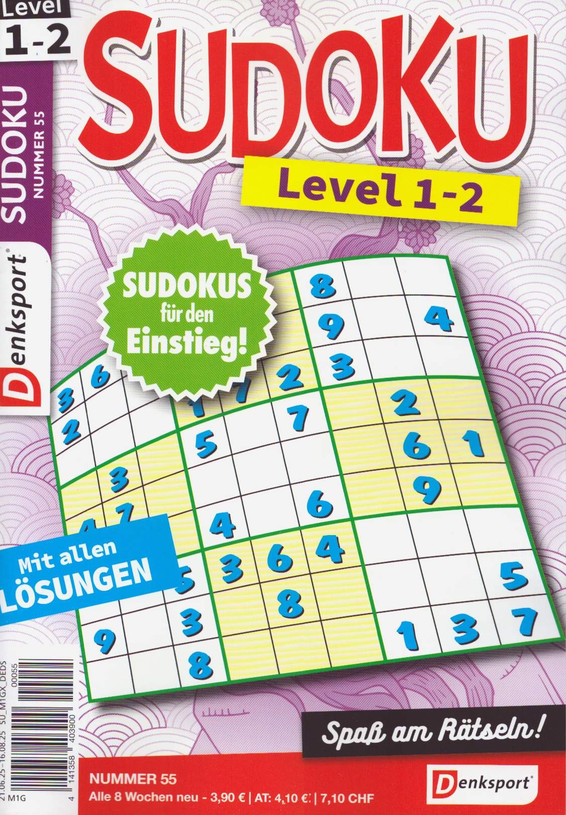 Denksport Sudoku Level 1-2 55/2025 Denksport Sudoku Level 1-2 55/2025