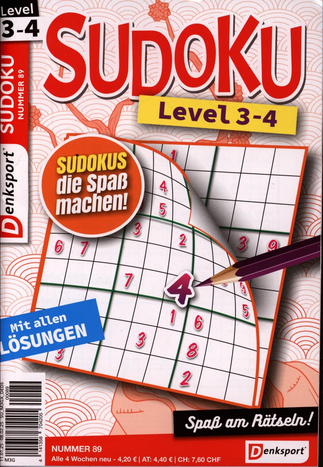 Denksport Sudoku Level 3-4 89/2025