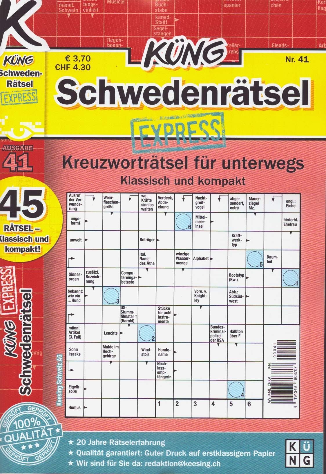Küng Schwedenrätsel Express 41/2026