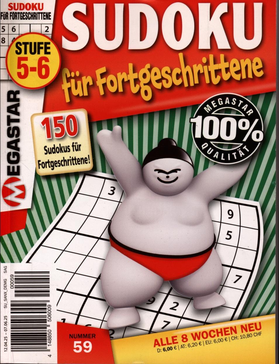 150 Sudoku f. Fortgeschrittene 59/2025