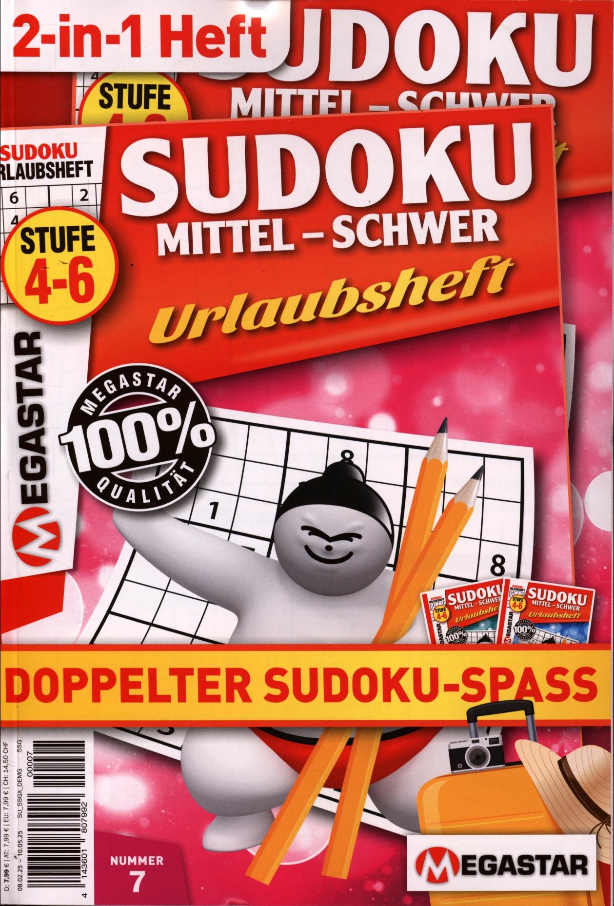 Sudoku mittel bis schwer Urlau 7/2025