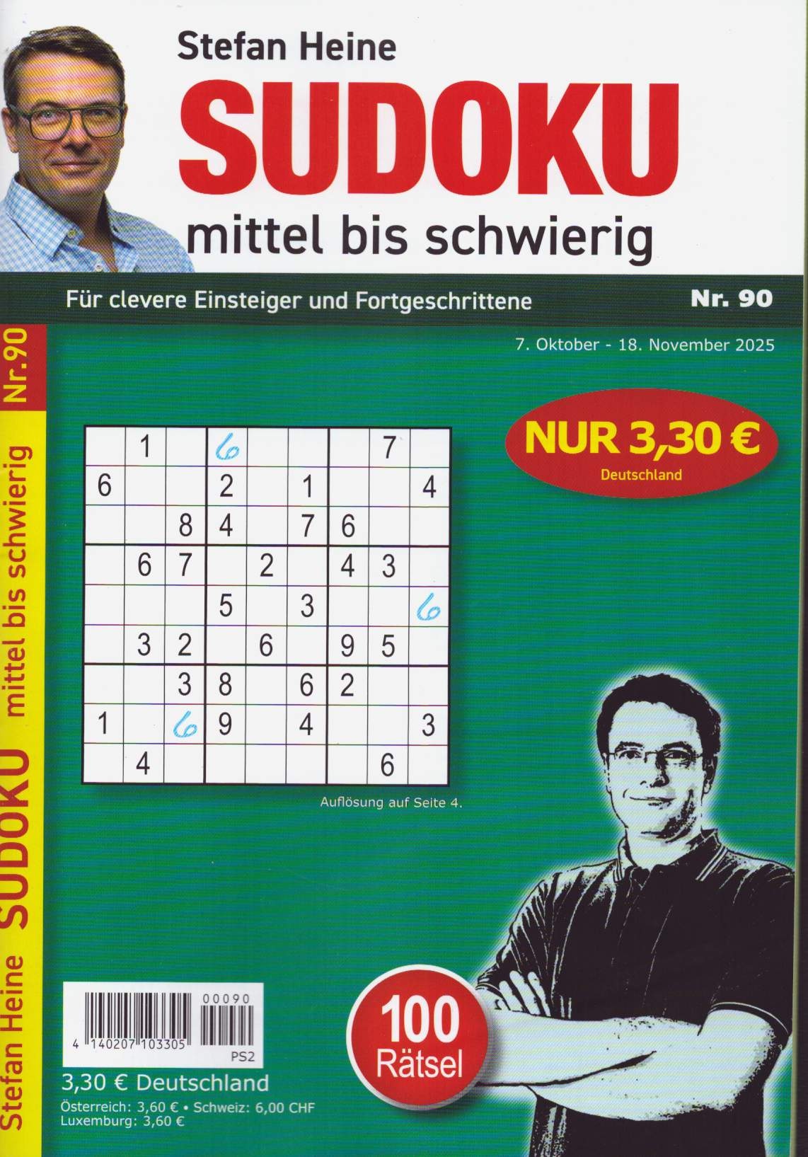 Sudoku mittel bis schwierig 90/2025