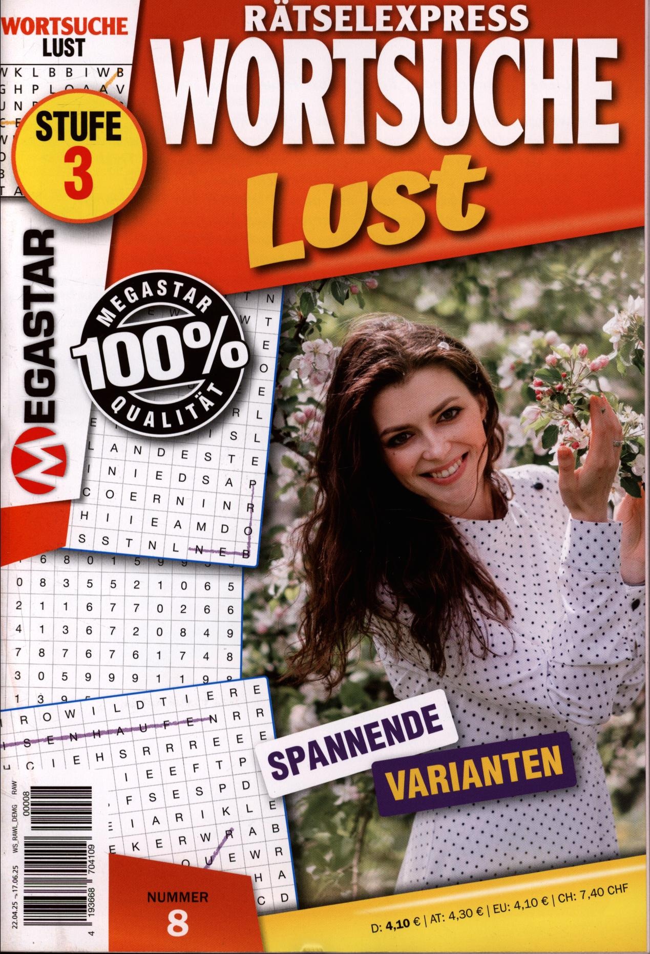 Rätselexpress Wortsuche Lust 8/2025