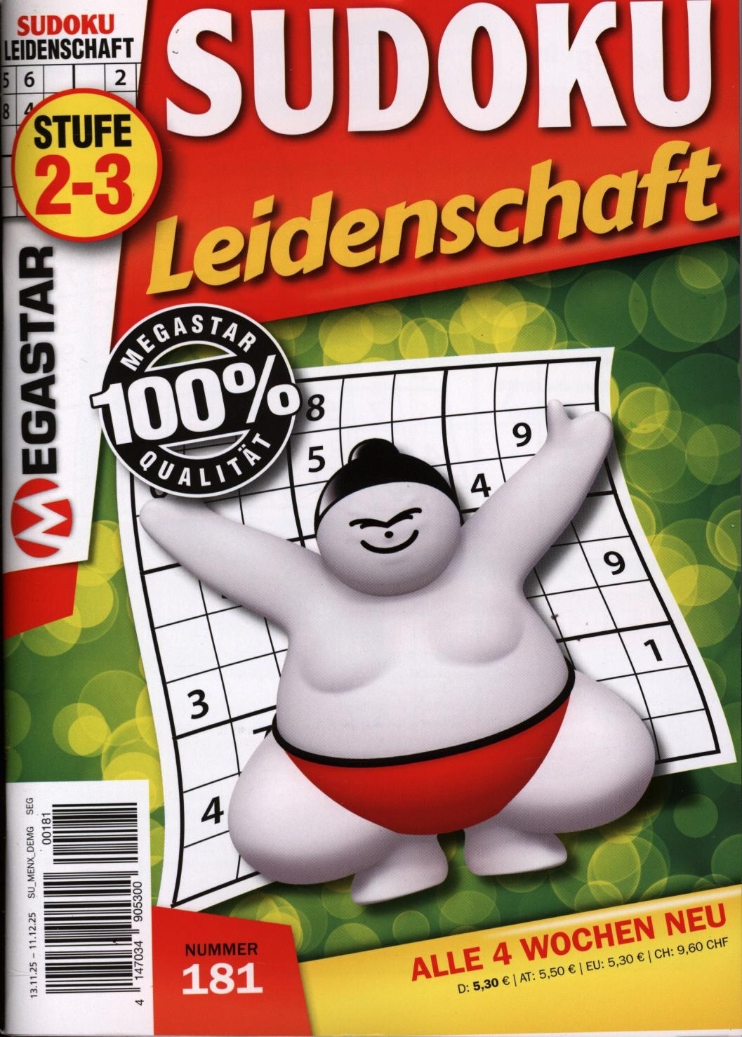Sudoku Leidenschaft 181/2025