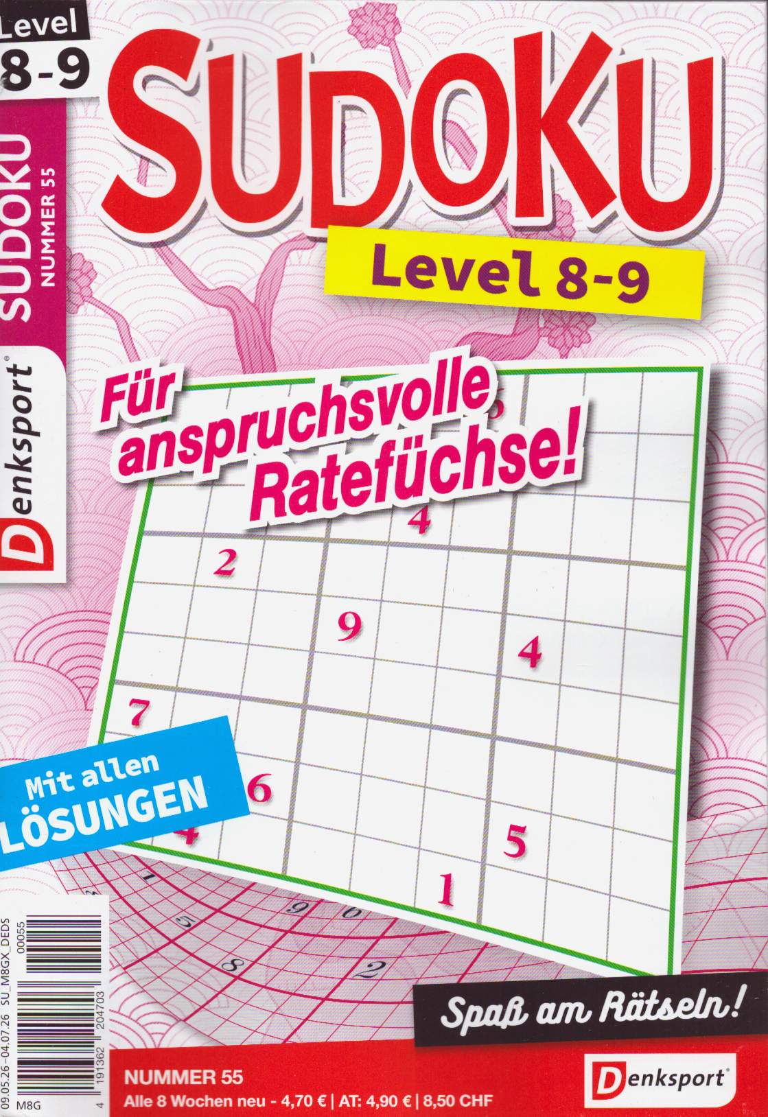 Denksport Sudoku Level 8-9 55/2026