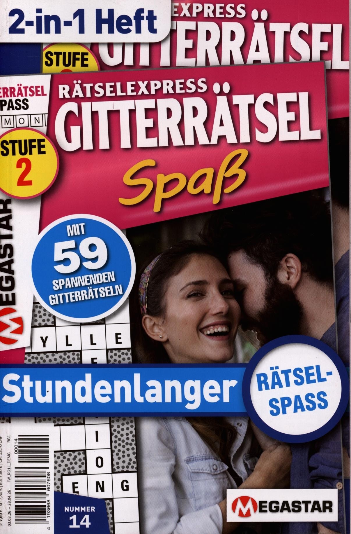 Rätselexpress Gitterrätsel Spaß Premiumband 14/2026