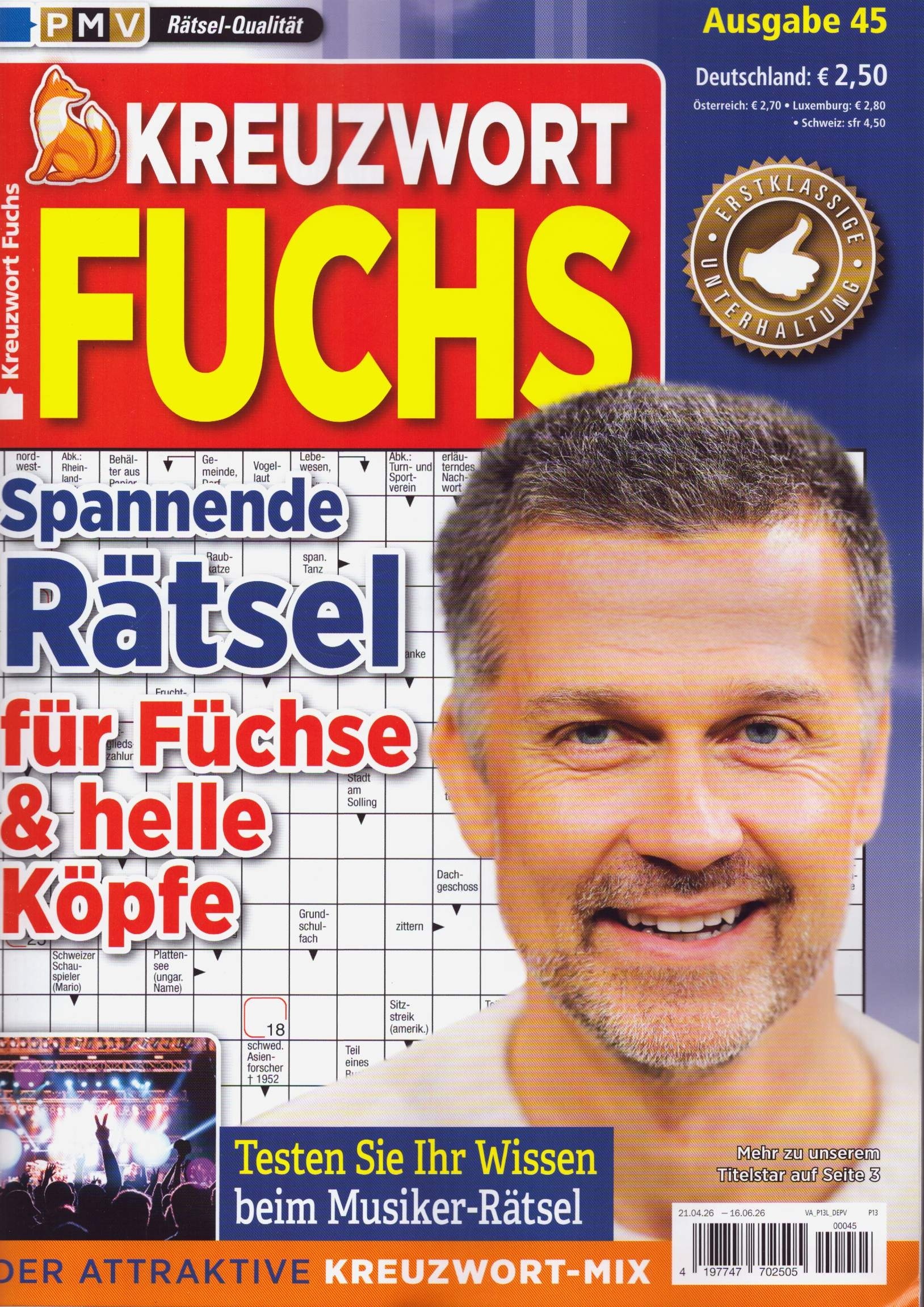 Kreuzwort Fuchs 45/2026