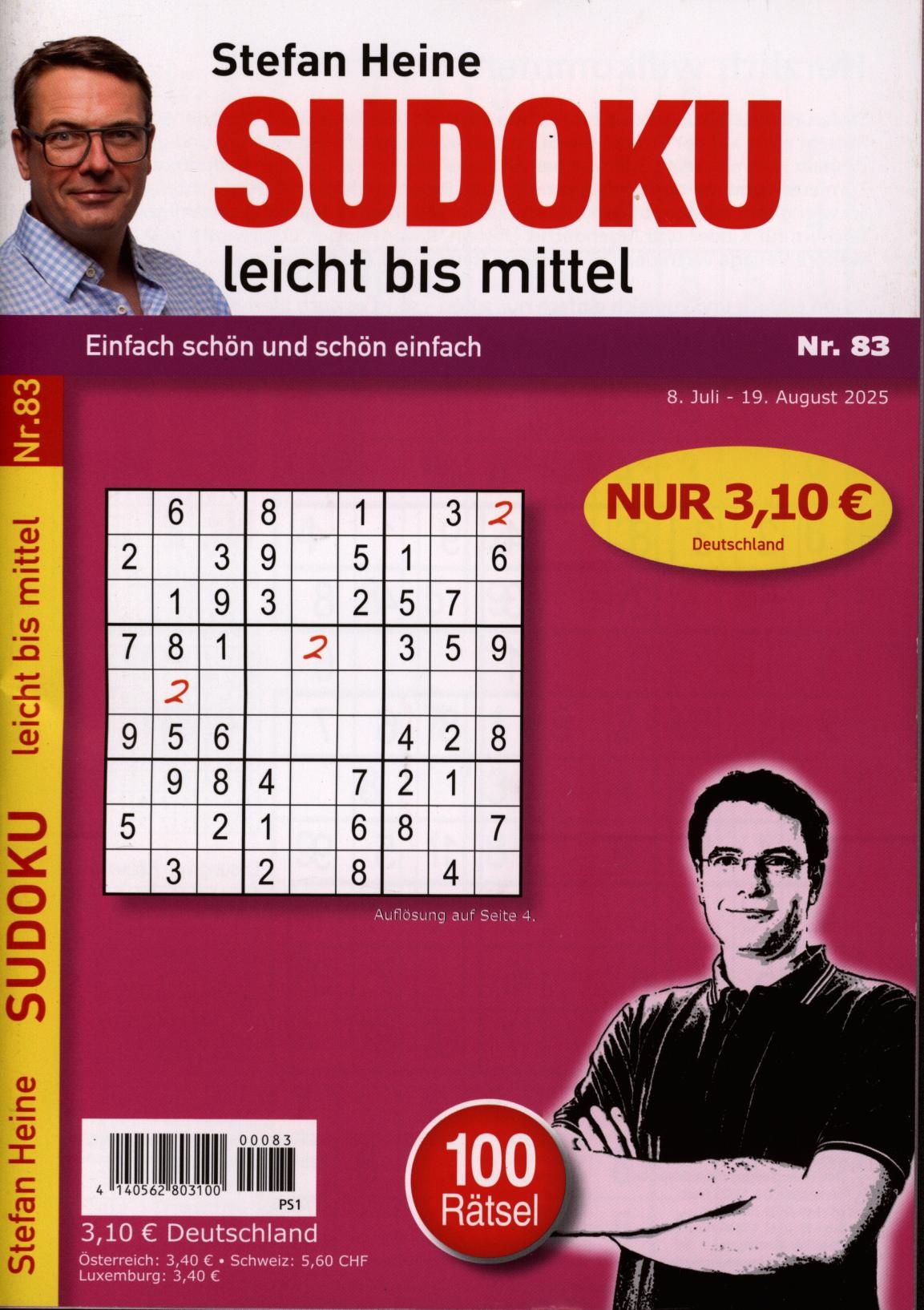 Sudoku leicht bis mittel 83/2025