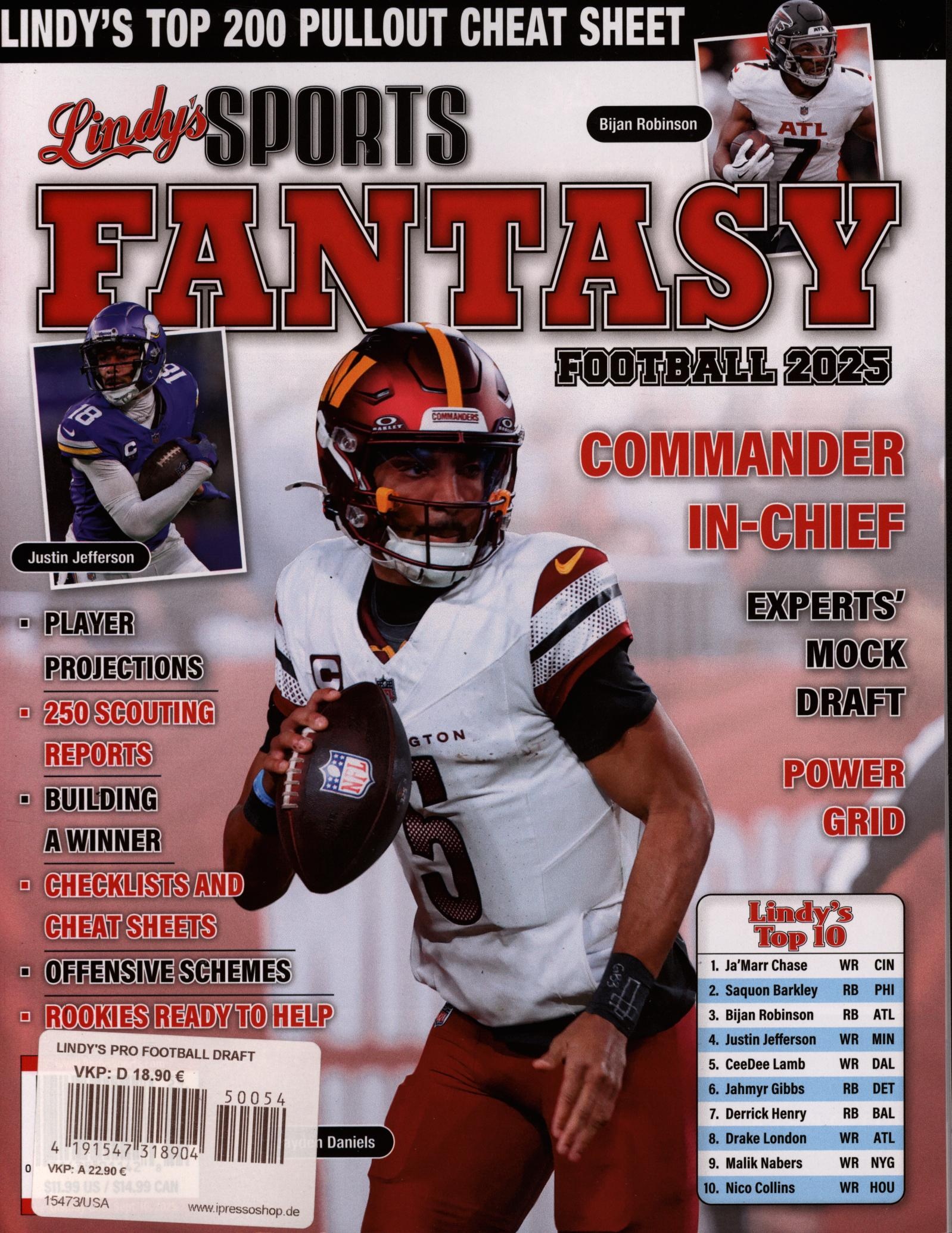 LINDY'S PRO FOOTBALL DRAFT 54/2025
