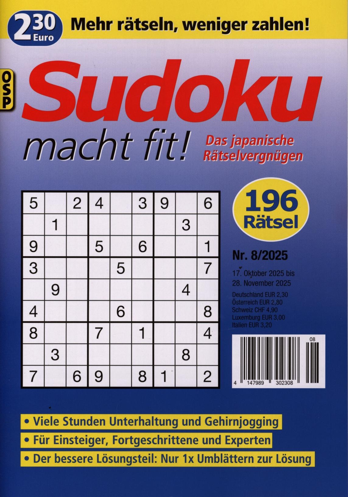 SUDOKU MACHT FIT! 8/2025