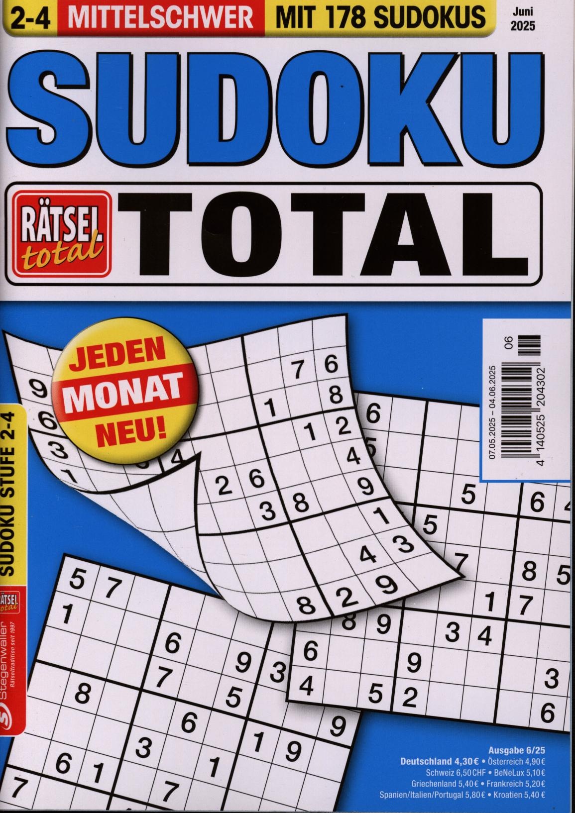 Rätsel tot.SudokuTotal2-4 6/2025