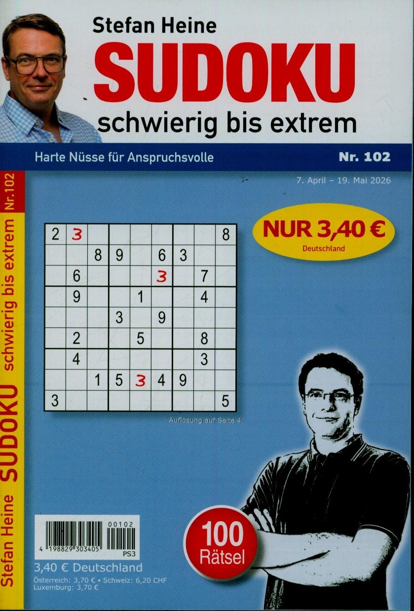 Sudoku schwierig bis extrem 102/2026