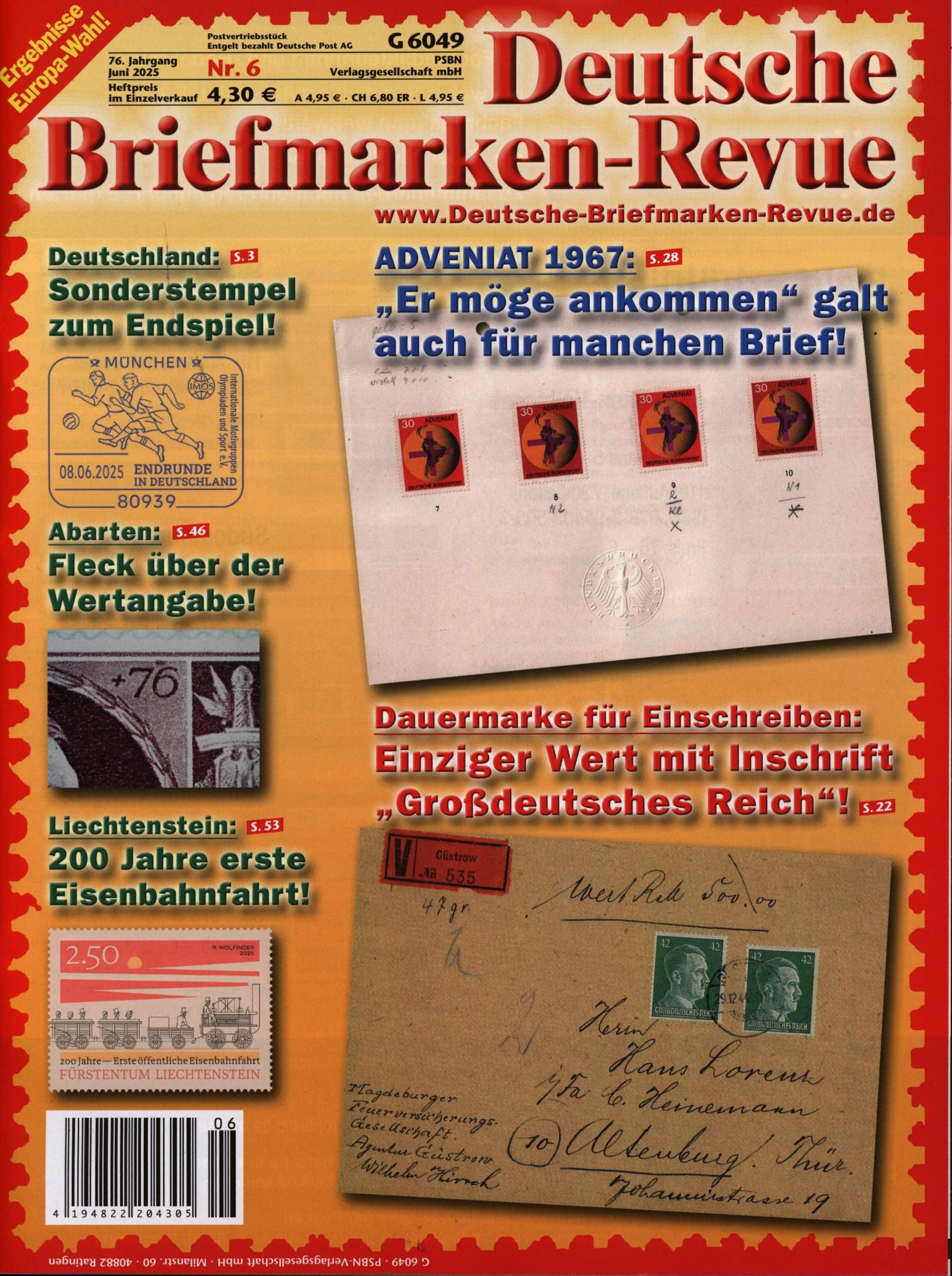 Dt. Briefmarken-Revue 6/2025