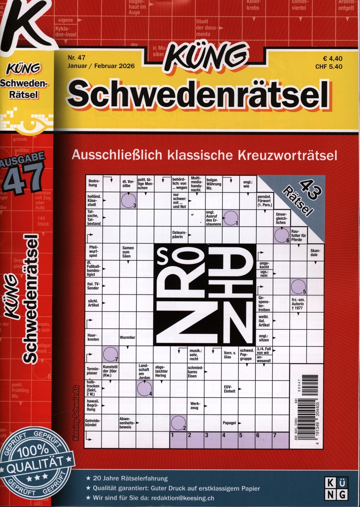Küng Schwedenrätsel 47/2026