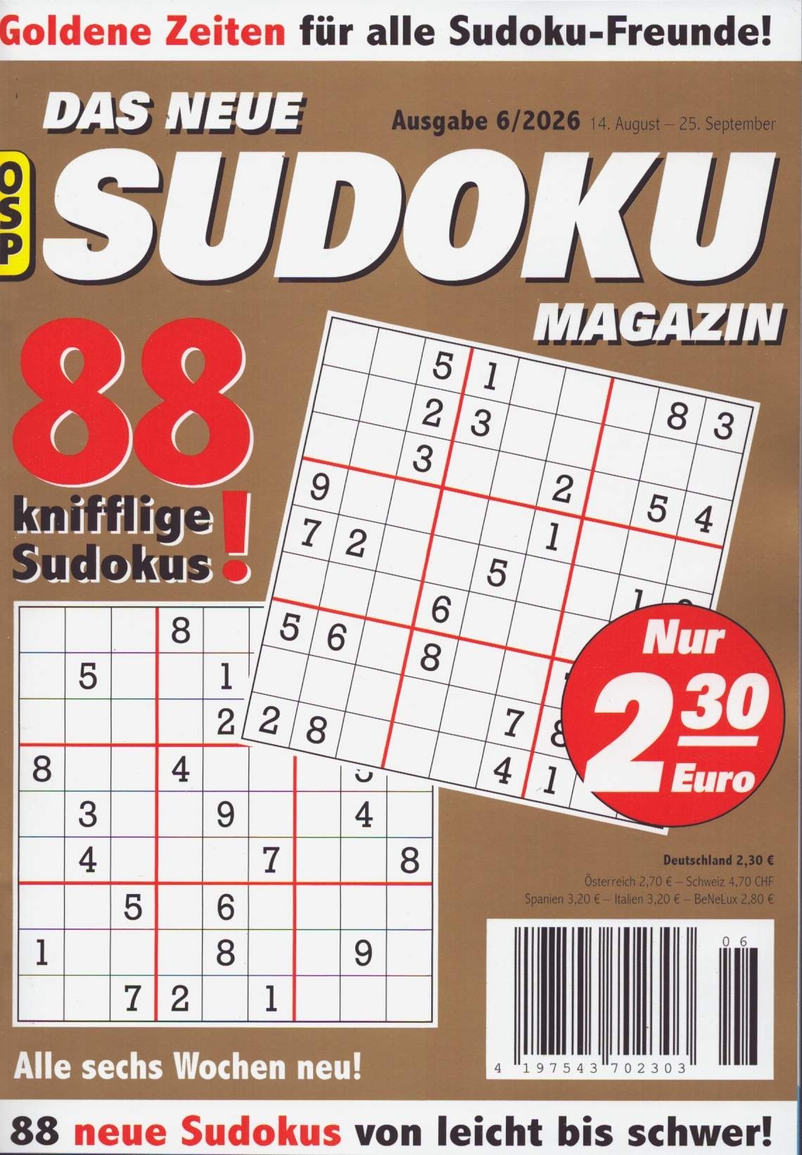 DAS NEUE SUDOKU MAGAZIN 6/2026