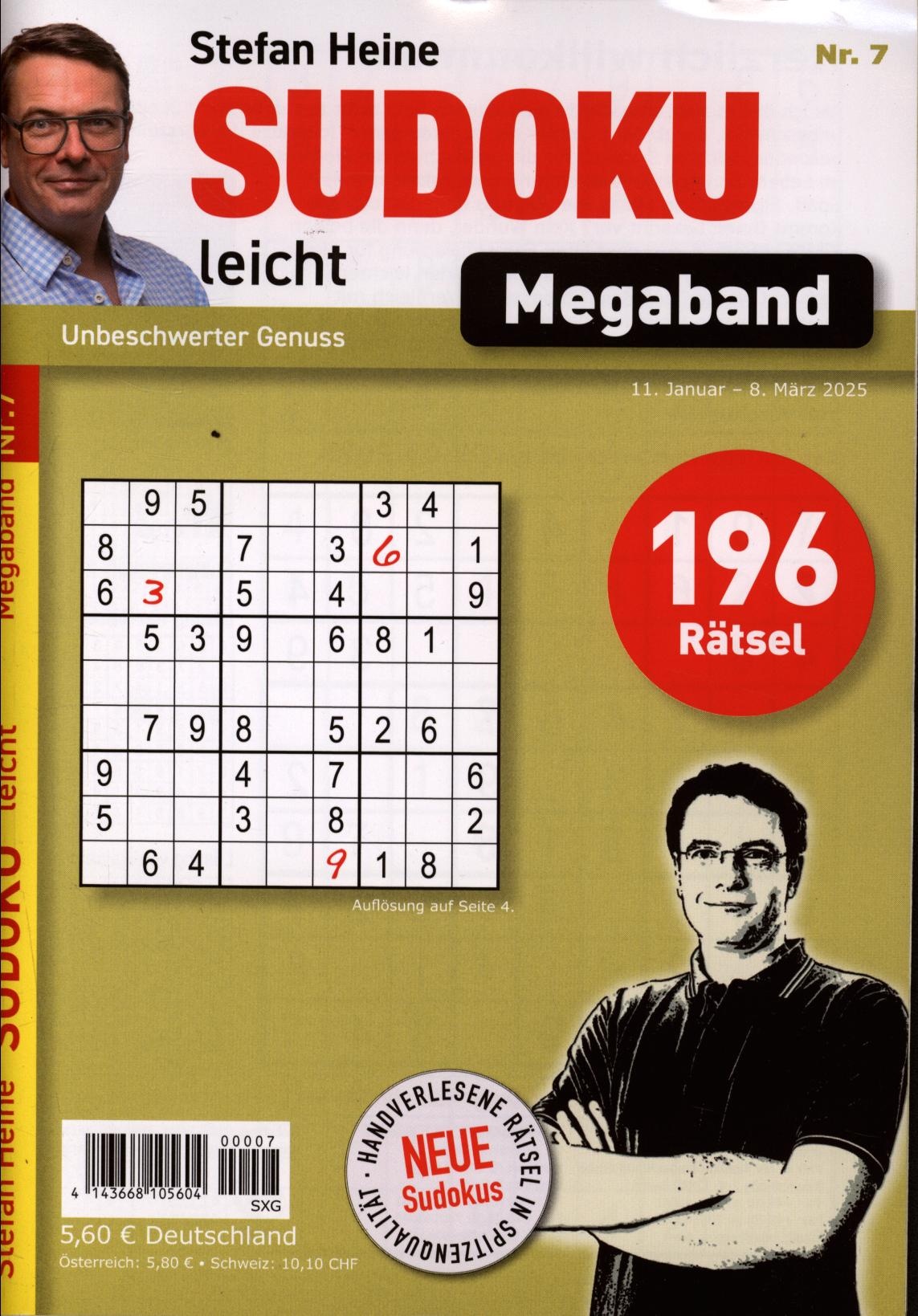 Sudoku leicht Megaband 7/2025