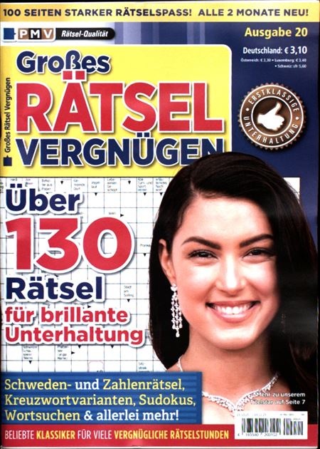 Großes Rätsel Vergnügen 20/2025 Großes Rätsel Vergnügen 20/2025