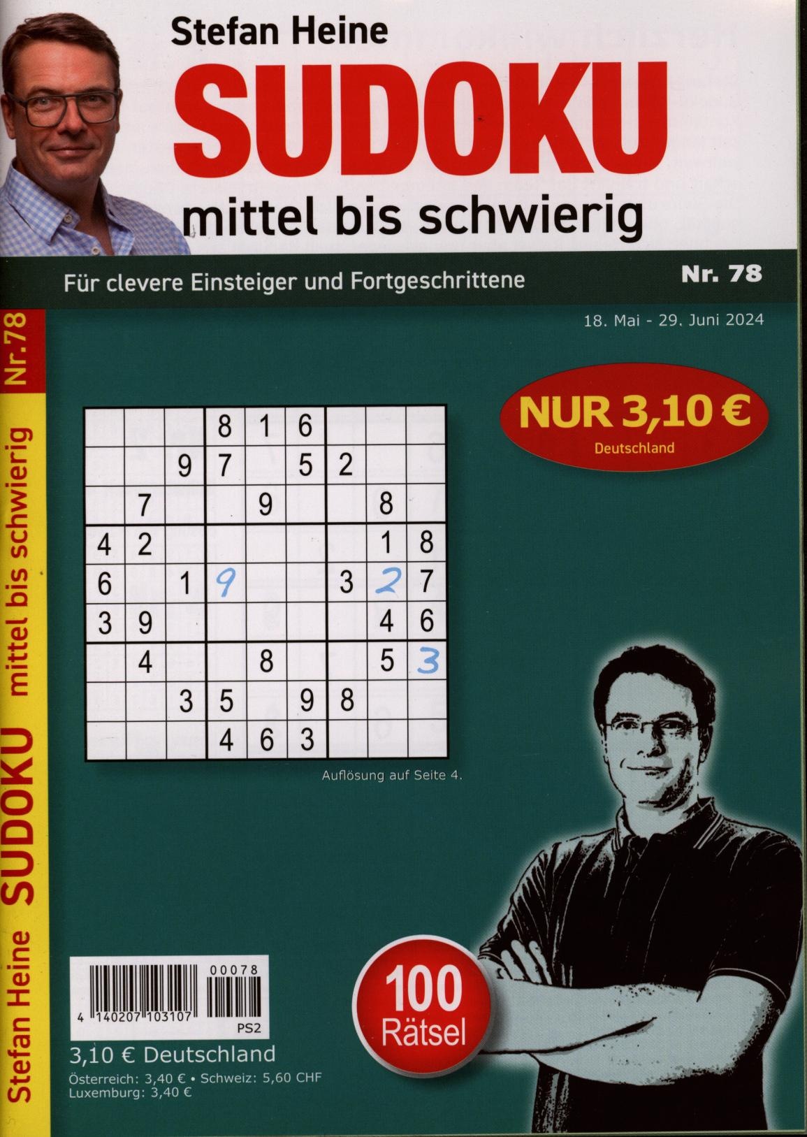 Sudoku mittel bis schwierig 78/2024