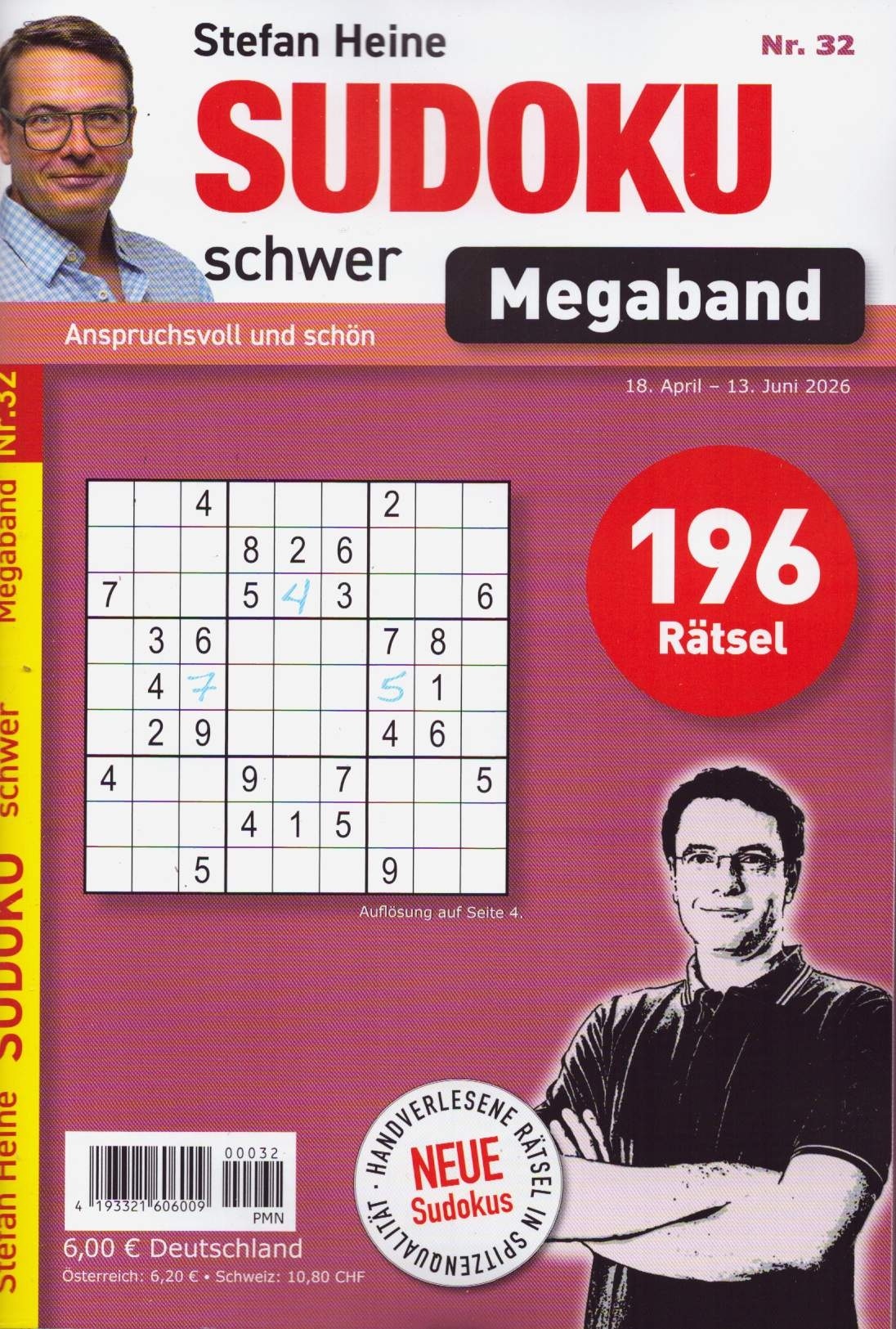 Sudoku schwer MEGABAND 32/2026