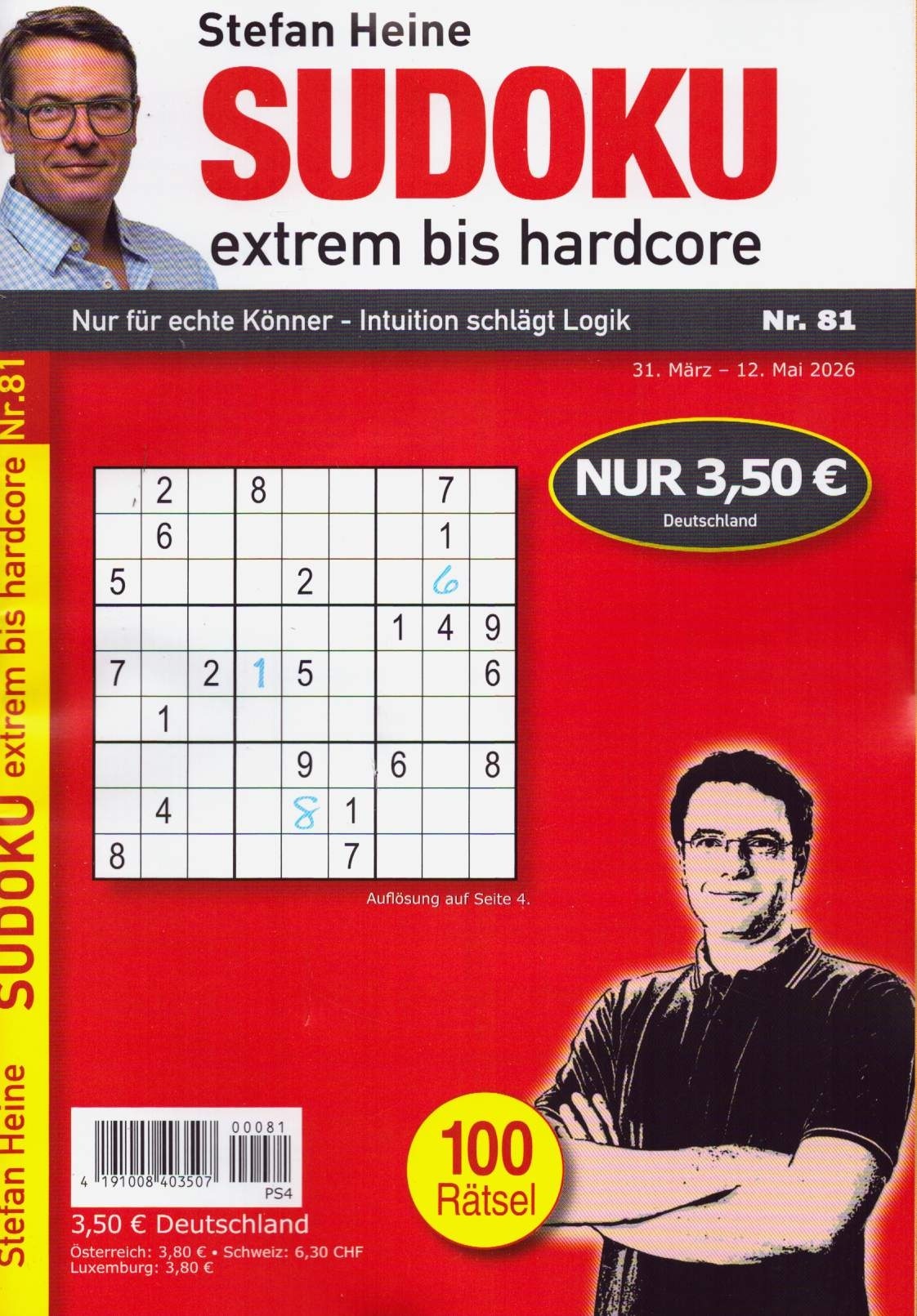 Sudoku extrem bis hardcore 81/2026