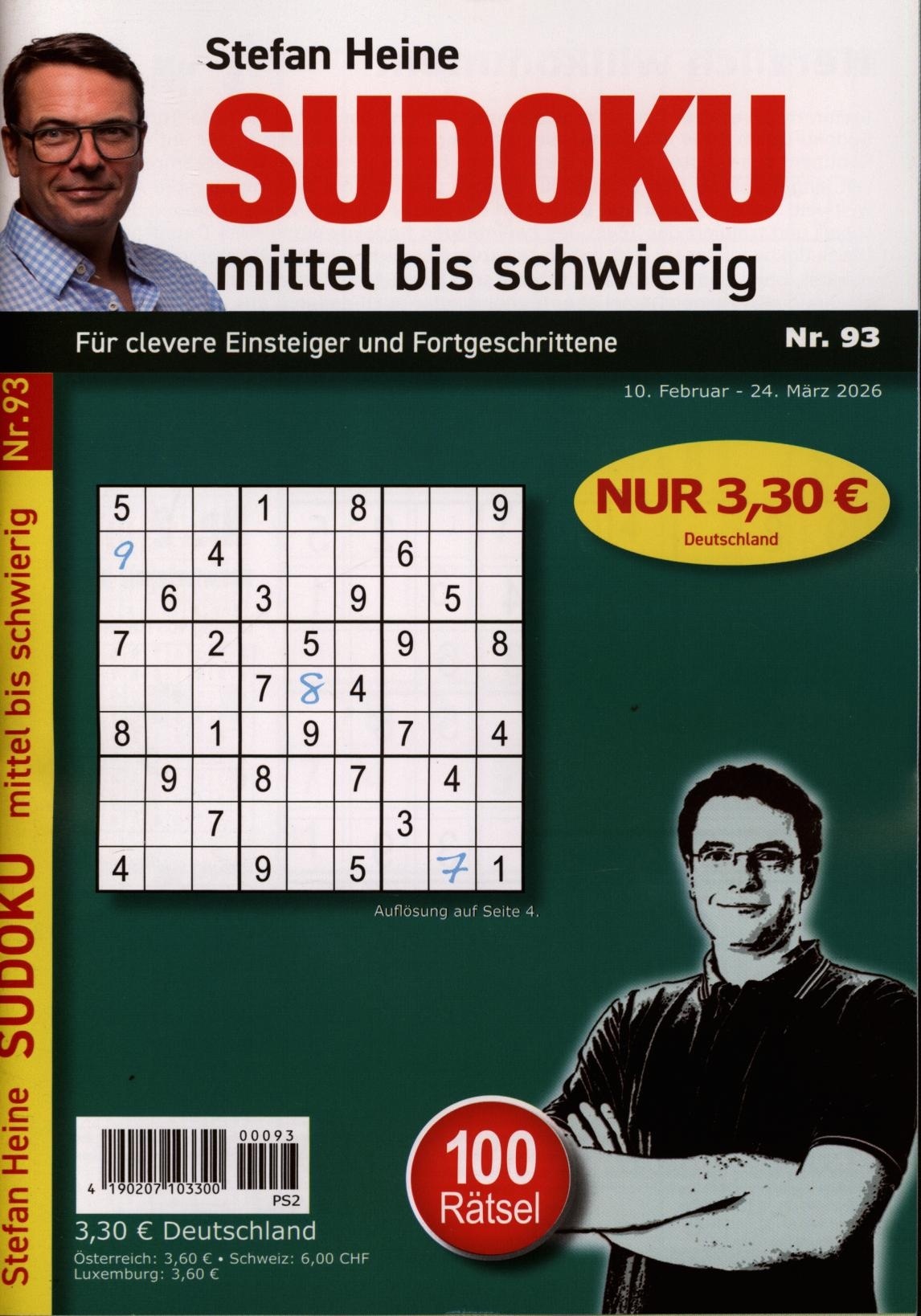Sudoku mittel bis schwierig 93/2026