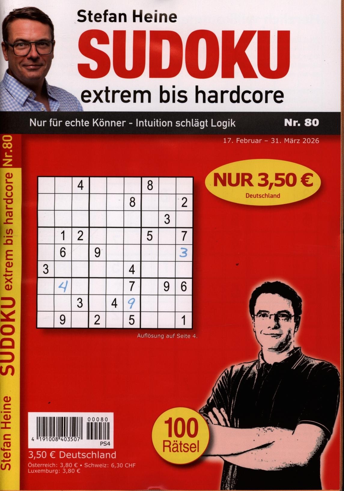 Sudoku extrem bis hardcore 80/2026