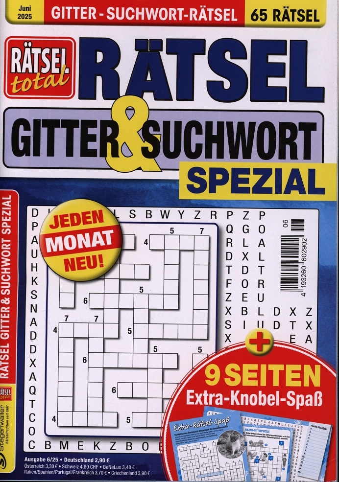 Rätsel total Gitter & Suchwort Spezial 6/2025