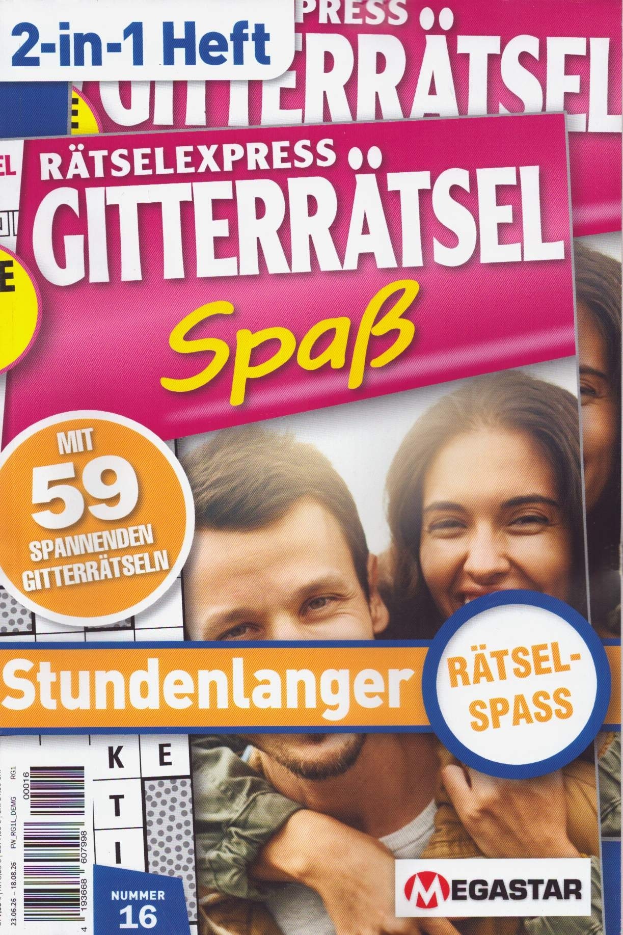 Rätselexpress Gitterrätsel Spaß Premiumband 16/2026