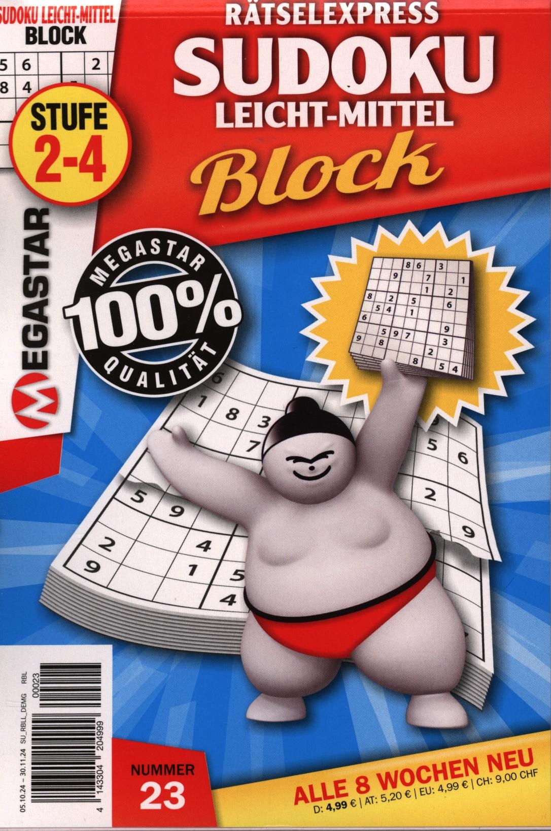 Sudoku Block leicht-mitt. 23/2024