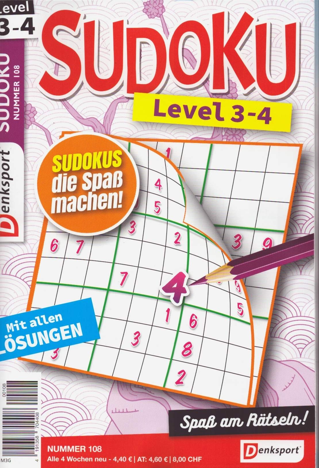 Denksport Sudoku Level 3-4 108/2026